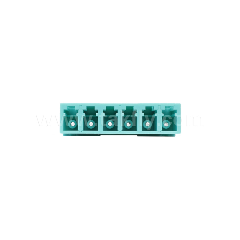 LC/PC 6 Drogi Adapter MM OM3 Aqua OM4 Fioletowy Błękitny Bez Flanki Stabilność Temperaturowa -40°C ≈ 85°C Dodatkowa Strata≤0,2dB