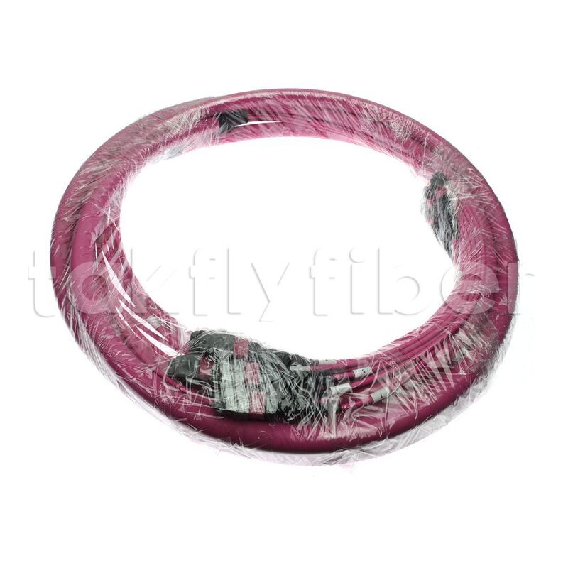 Kabel światłowodowy MPO 144 włókna OM4 o niskiej stracie z konektorami MTP do centrów danych o dużej gęstości