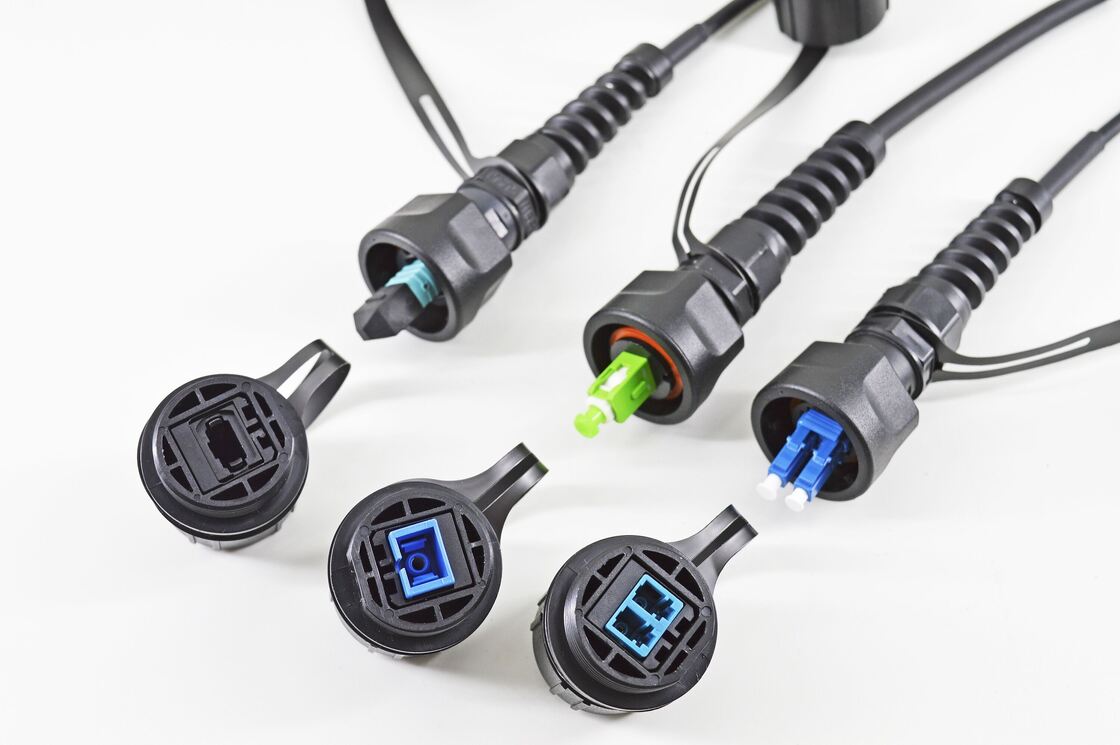 Wodoodporny kabel rozgałęźny światłowodowy ODVA MPO MTP Męski Żeński na LC SC FC ST SM MM OM3 OM4 OM5 / Światłowodowy kabel krosowy / Światłowodowy kabel połączeniowy / Światłowodowy kabel główny / Światłowodowy kabel wentylatorowy