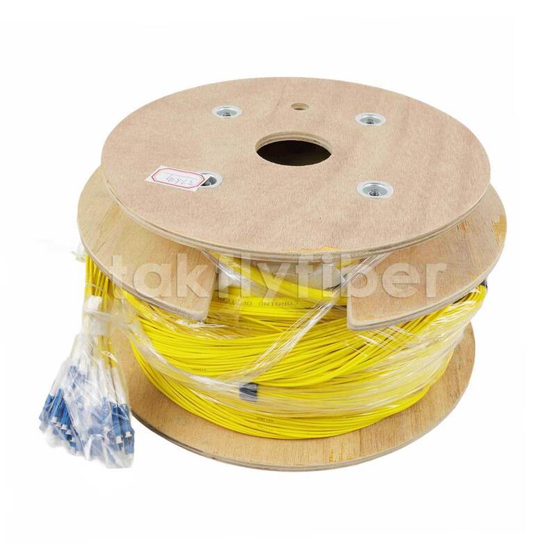 48-włóknowy kabel krosowy światłowodowy G657A OS2 z fabrycznym zakończeniem do łączności o dużej gęstości