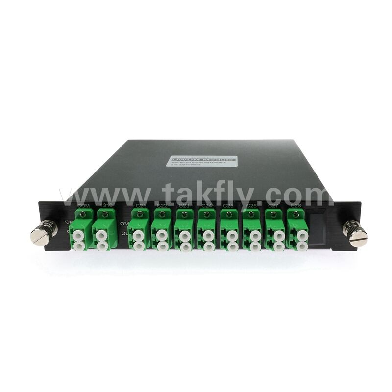 DWDM 8+1Channel MUX+DEMUX LGX Moduł światłowodowy dla centrów danych Telecom 5G