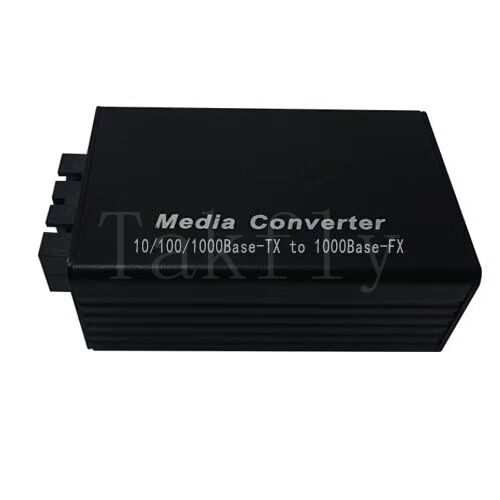 Mini 100M Fast Ethernet Media Converter, 10/100Base-TX do 100Base-FX, Aluminiowa obudowa, rozciąga się do 100km