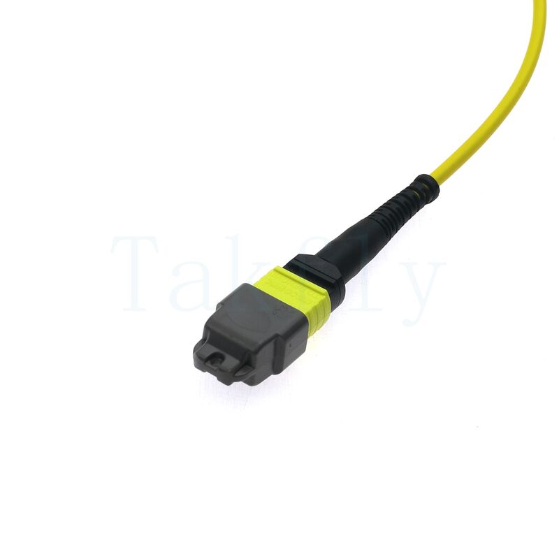 12F MTP(M)   MTP(F) APC Patch Cord, SM G657A1, 1m, 3.0mm, LSZH Yellow, Boot niewrażliwy na gięcie, Niska strata