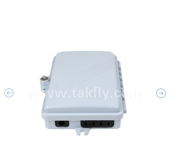 Fiber Optic Termination Box FTKS-1805-04A, 4 SC/APC SM SX Adapter, Pigtail zainstalowany, FTTH FTTx Splicing Distribution Splitting Storage Cable Management Enclosure Wall Mount
