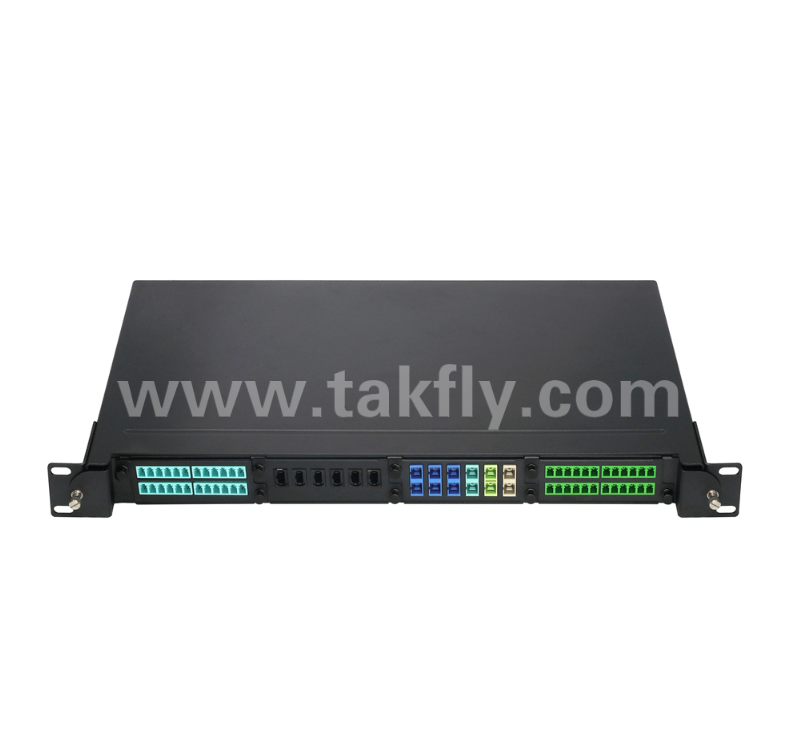 1U 19" MPO/MTP High-Density Patch Panel 4 gniazda kasetowe