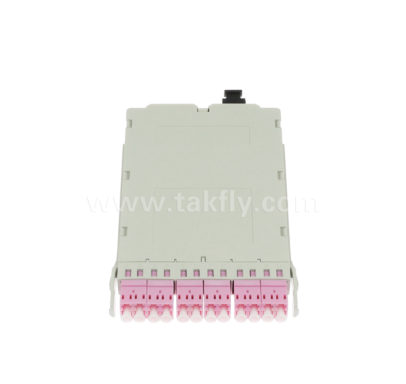 MPO/MTP do LC Moduł kasetowy z przed-ukończeniem ∙ 12-core, LC Duplex Front Panel, MPO Rear Adapter, Plug-and-Play dla kabli do centrów danych o wysokiej gęstości