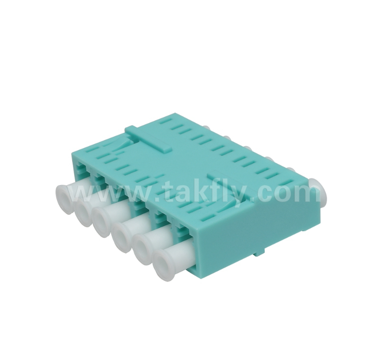 6-kierunkowy adapter LC — dupleks LC 6 w 1, adapter światłowodowy o dużej gęstości, niskie tłumienie wtrąceniowe, do centrum danych i krosowania o dużej gęstości FTTx