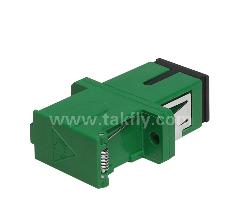 Adapter SC Simplex z zewnętrzną osłoną i bocznym roletem
