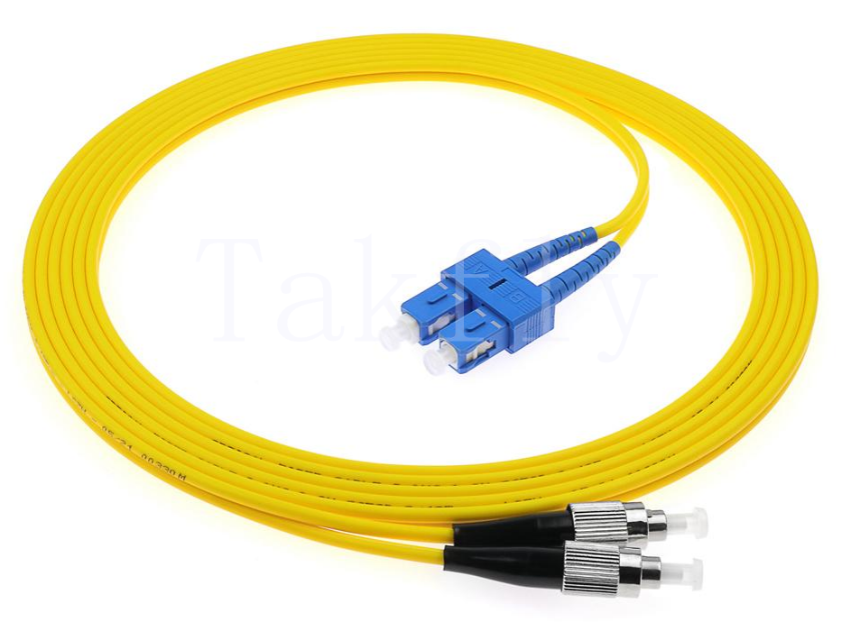 SC to FC Fiber Optic Patch Cord – Hybrid Interconnect, Single-mode/Multimode, Customizable Lengths
