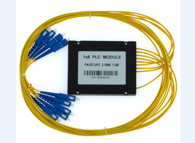Rozdzielacz światłowodowy PLC 2,0 mm Moduł rozdzielacza PLC ABS Rozdzielacz optyczny 1X8