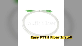 FTTH 2,0 * 3,0 mm Przezroczysty, niewidoczny wewnętrzny patchcord światłowodowy SCAPC do SCAPC